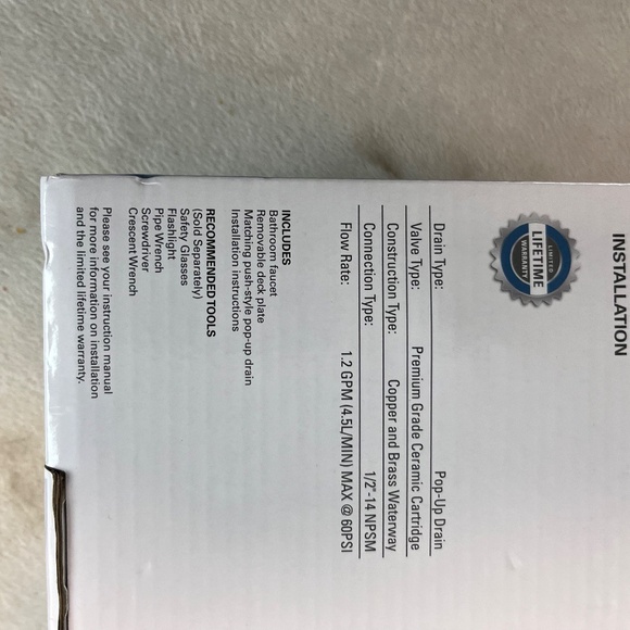 NIB Tuscany Coumbiana Collection Single Handle Faucet Polished Chrome Finish - Picture 8 of 8